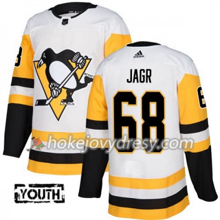 Dětské Hokejový Dres Pittsburgh Penguins Jaromir Jagr 68 Bílá 2017-2018 Adidas Authentic
